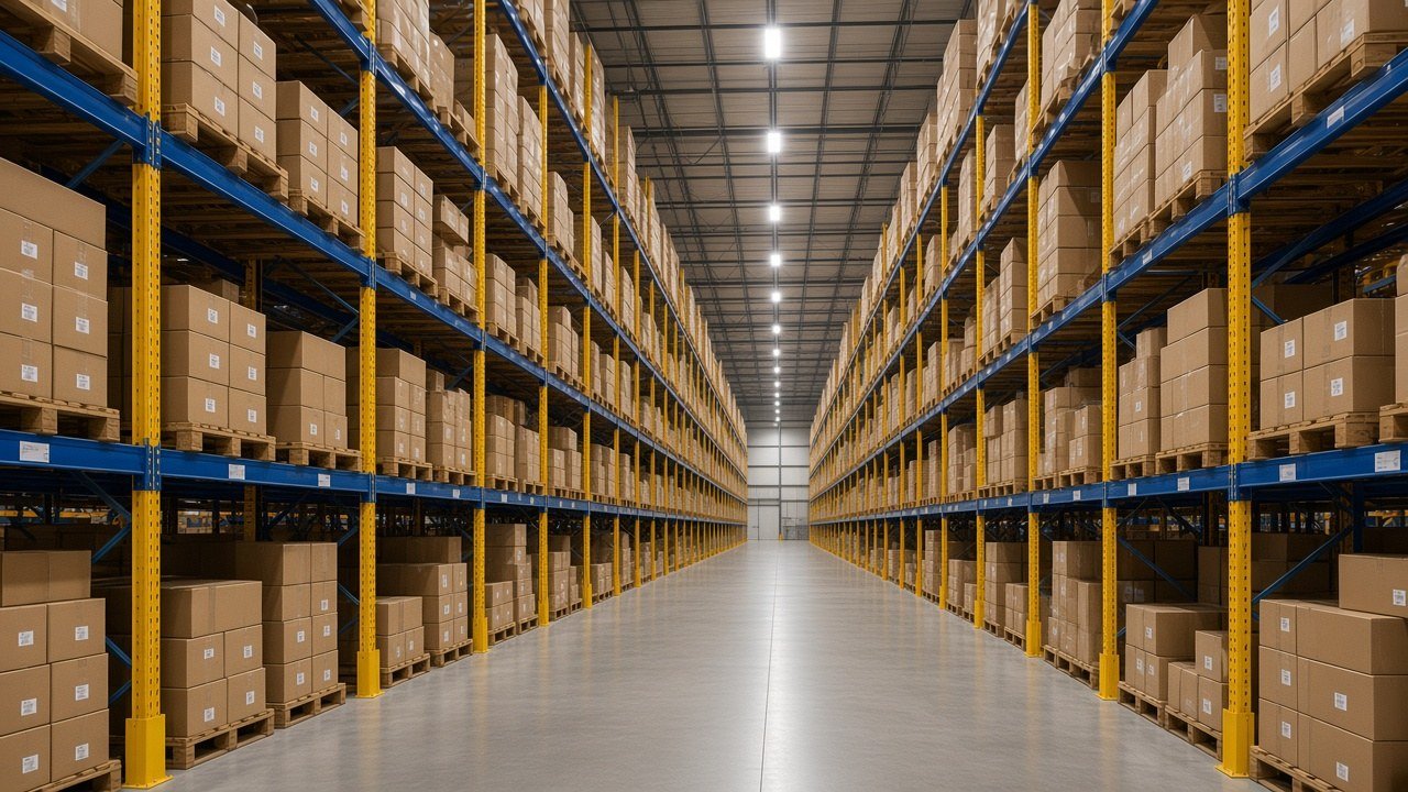 Warehouse inventory aisle